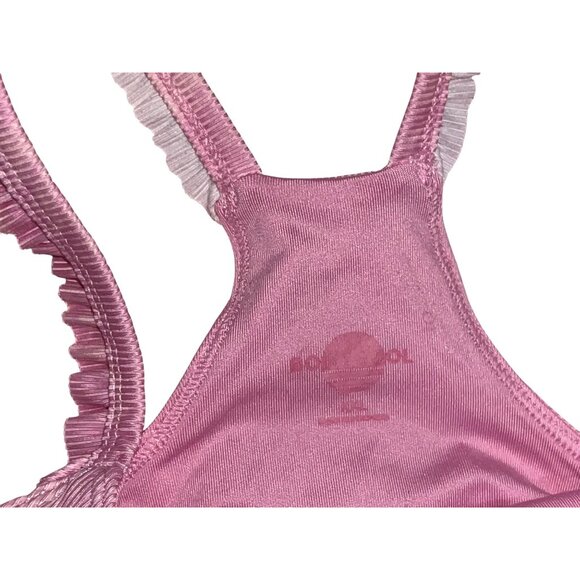 Tie-Dye Sports Bra & Shorts Set Sz XXL Pink Ruffled Straps Womens Activewear By - Picture 5 of 10